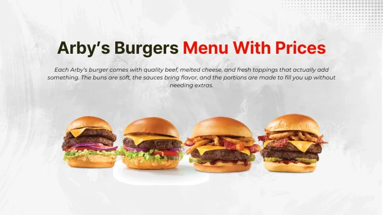 Arby’s Burgers Menu With Prices